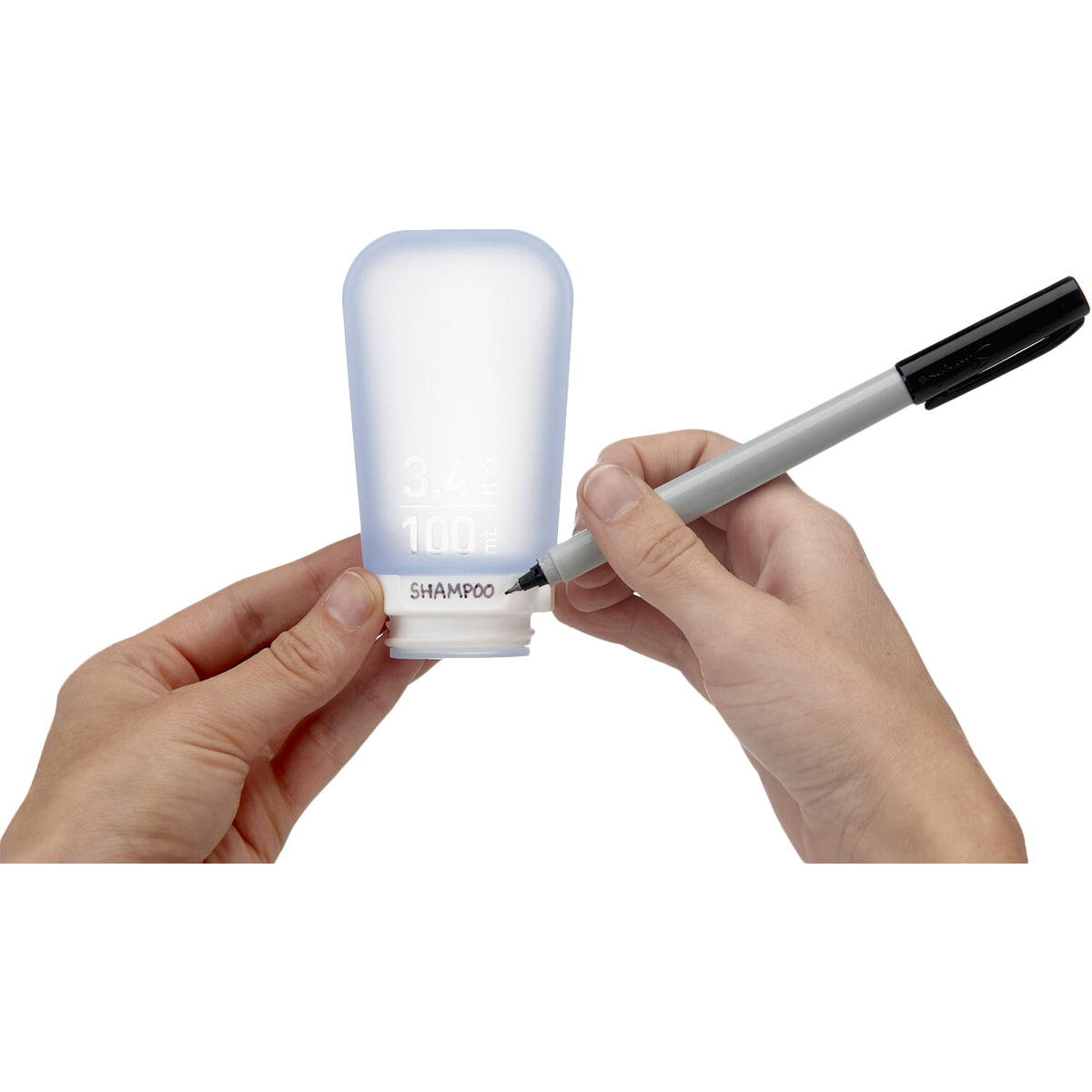 GoToob+ Squeezable Silicone Travel Bottle 3.4 oz (3 Pack) alternate view