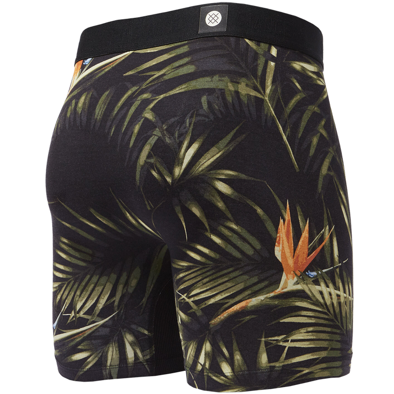 Men's Birdz Boxer Brief, Stance Men's Birdz Boxer Brief BLK-Black Alt View Back