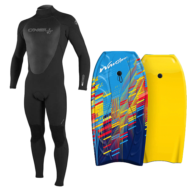 Men's Wetsuit & Bodyboard Package, Featured Image