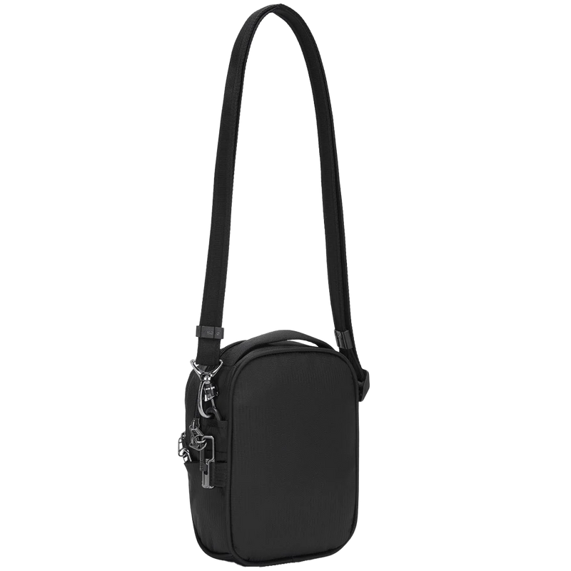 Metrosafe LS100 ECONYL Crossbody, Pacsafe-Outpac Designs Metrosafe LS100 ECONYL Crossbody black back
