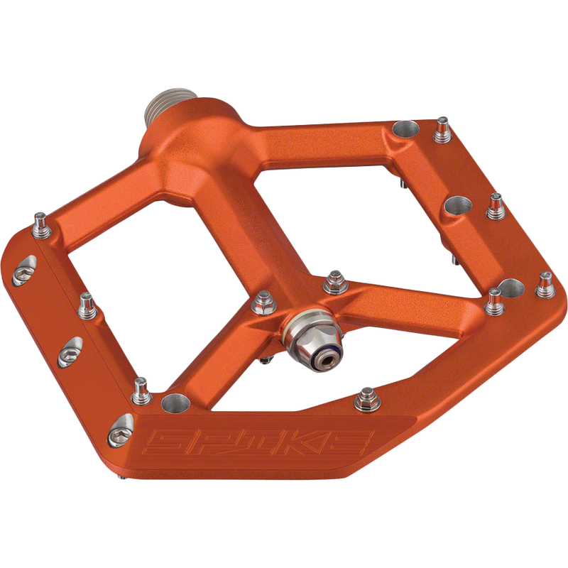 Spike Pedal Pltfrm Alm 9/16" - Orange, Spank Spike Pedal Pltfrm Alm 9/16" - Orange