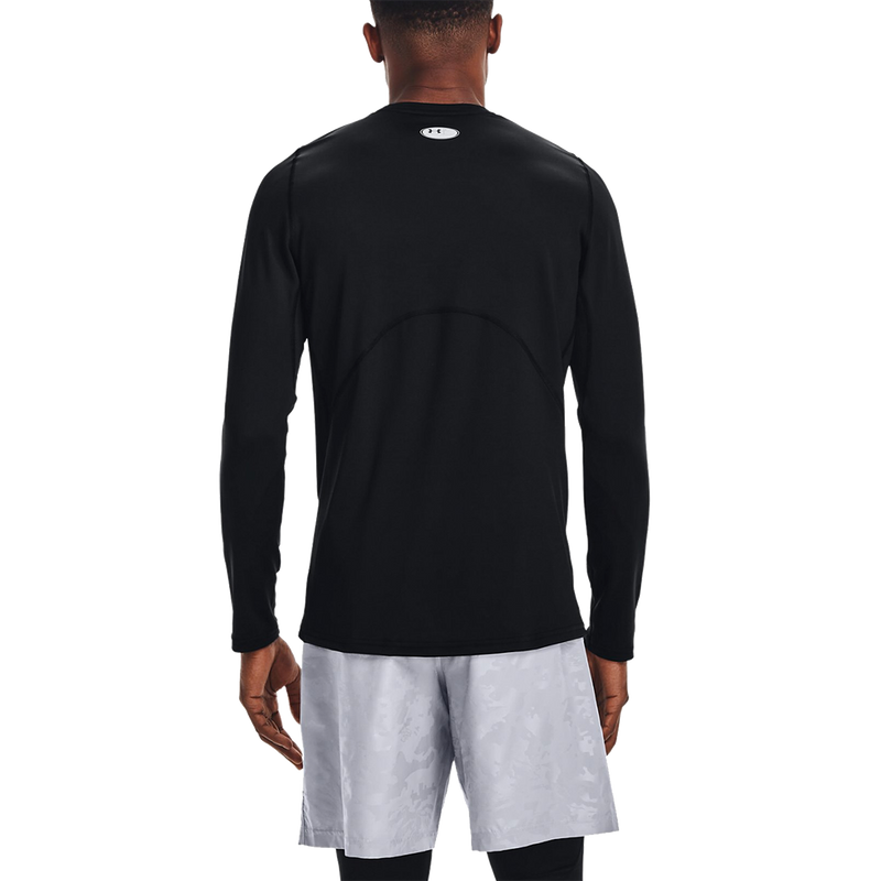 Men's Fitted ColdGear Crew, Under Armour Men's Fitted ColdGear Crew 001-Black