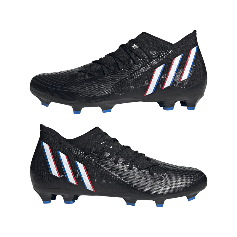 Predator Edge.3 FG, Adidas Men's Predator Edge.3 FG Black/White Alt View Pair