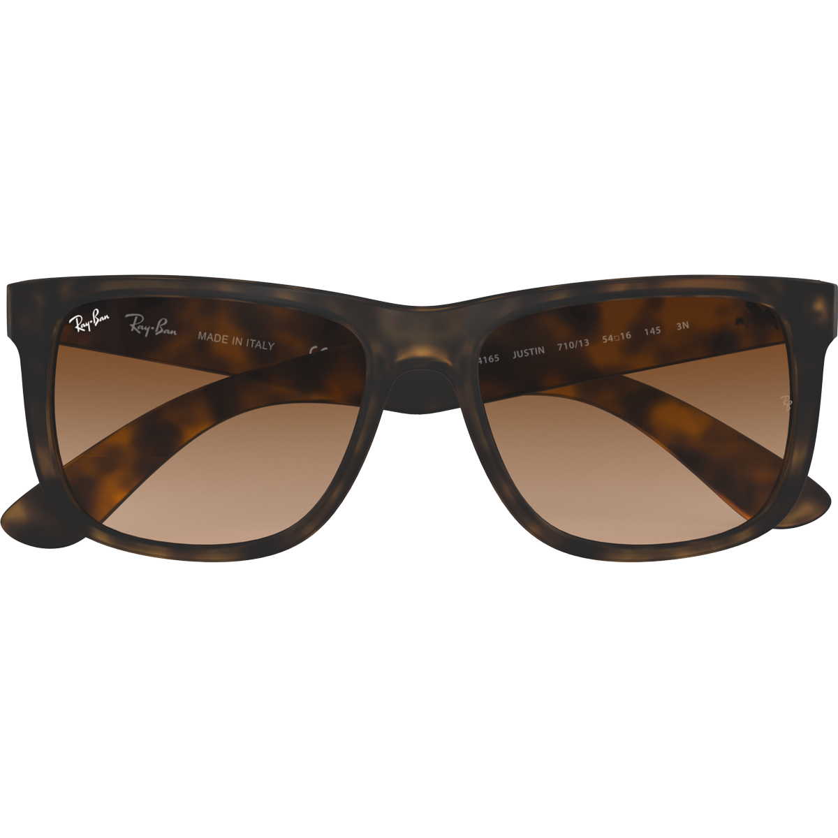 レイバンレイバン JUSTIN LIGHT HAVANA RUBBER/GRAD Ray-Ban Justin Sunglasses - Rubber Light Havana/Brown Gradient