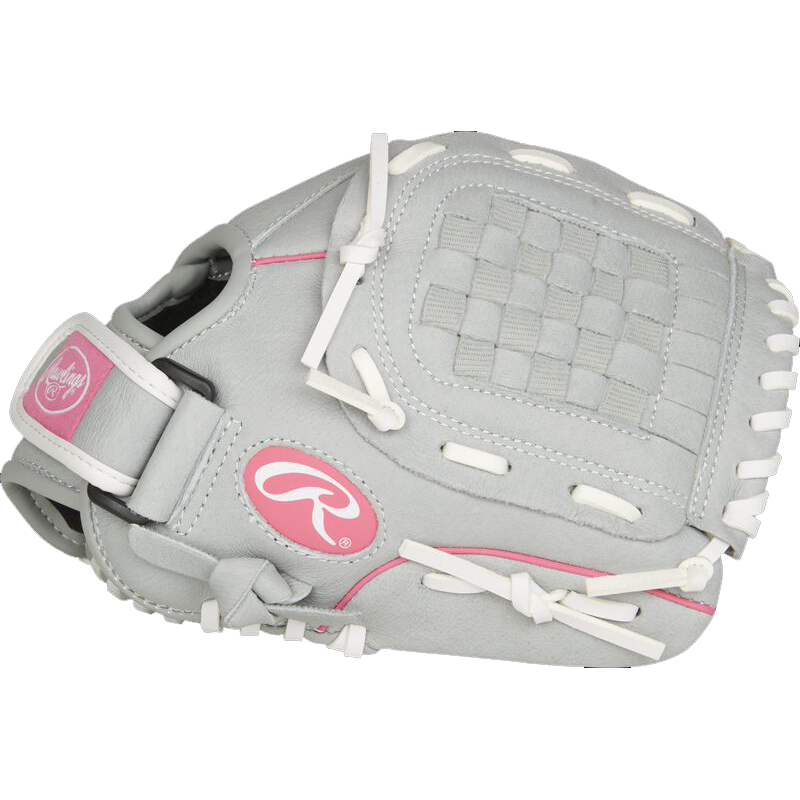 Youth Sure Catch Fastpitch 10.5" Basket Web Glove, Rawlings Sure Catch 10.5" FP Basket Web - Right-Hand Throw Grey