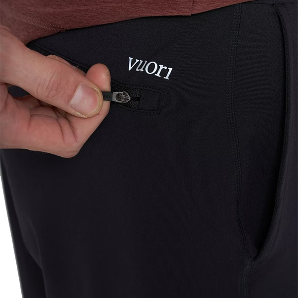 Men's Sunday Performance Short, Vuori Men's Sunday Performance Short BLK-Black Alt View Zip Rear