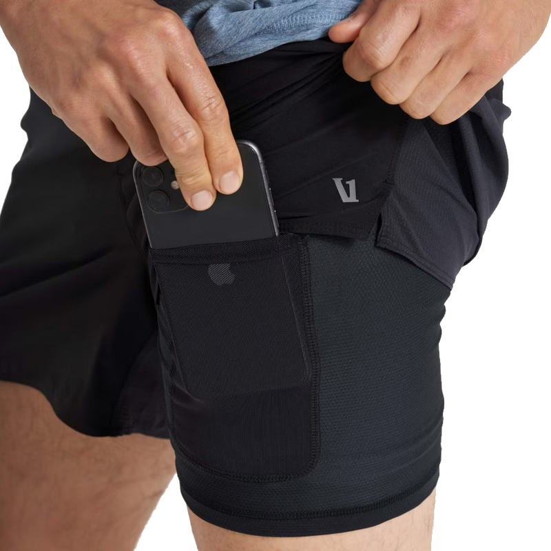 Men's Course Run Short, Vuori Men's Course Run Short BLK-Black Alt View Pocket