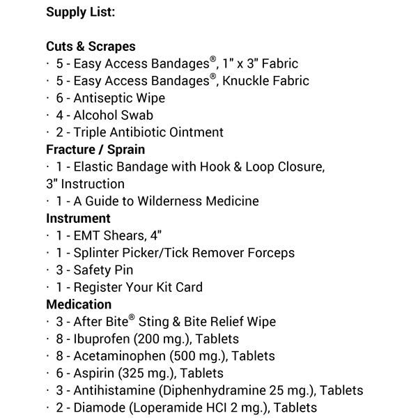 Mountain Backpacker Medical Kit alternate view