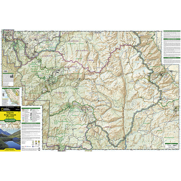 Sequoia and Kings Canyon National Parks, National Geographic Maps Sequoia and Kings Canyon National Parks