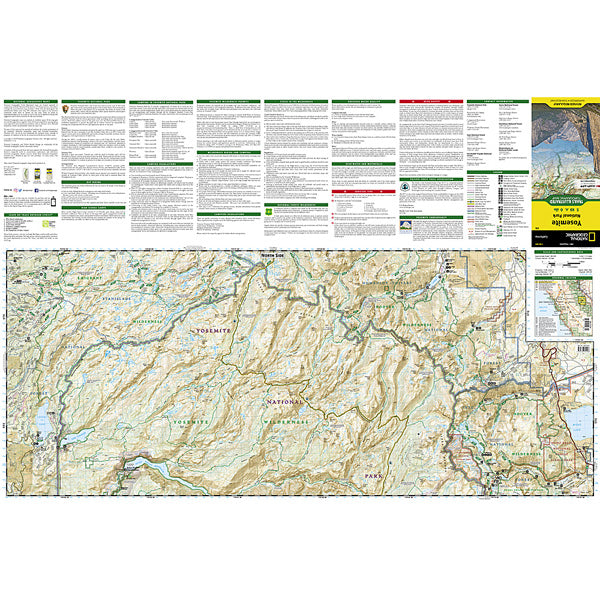 Yosemite National Park Map alternate view