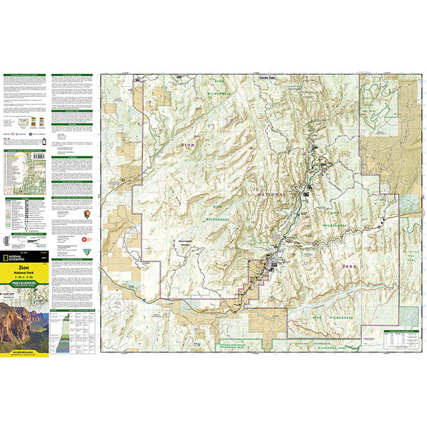 Zion National Park Map alternate view
