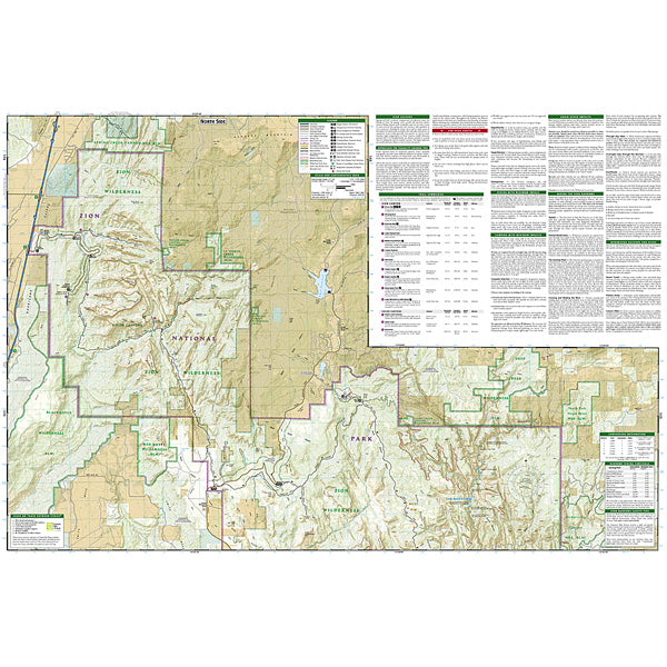 Zion National Park Map alternate view