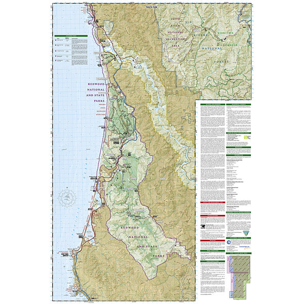 Redwood National and State Parks Map alternate view