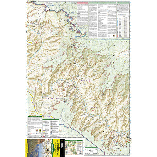 Grand Canyon National Park Map, National Geographic Maps Grand Canyon National Park Map