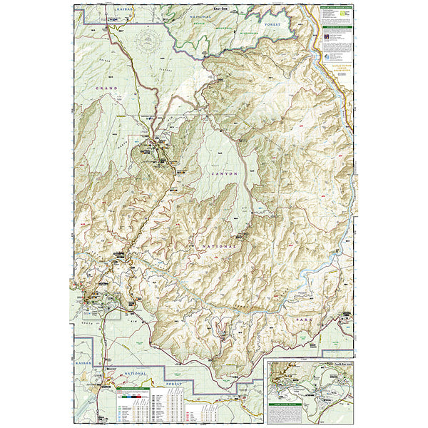 Grand Canyon National Park Map alternate view