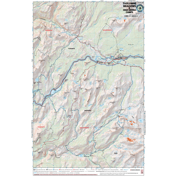 Tuolumne Meadows, Tom Harrison Maps Tuolumne Meadows