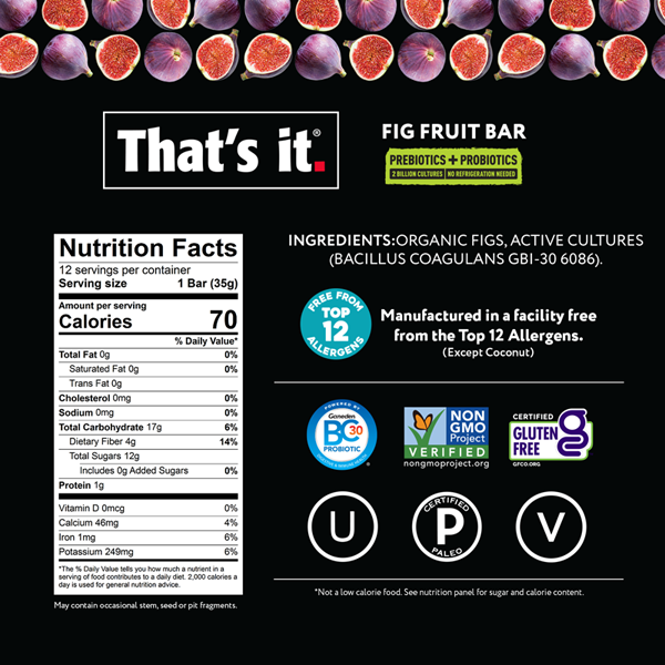 That's It Probiotic Fruit Bar alternate view