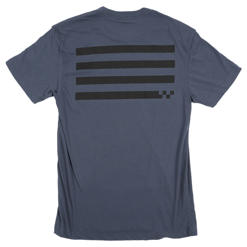 Men's Trace Short Sleeve Tech Tee, Fasthouse Men's Trace Short Sleeve Tech Tee Indigo Alt View Back