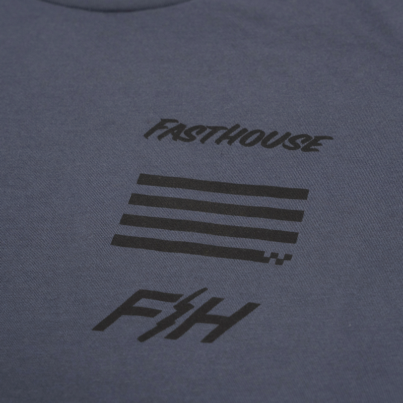 Men's Trace Short Sleeve Tech Tee, Fasthouse Men's Trace Short Sleeve Tech Tee Indigo Alt View Logo