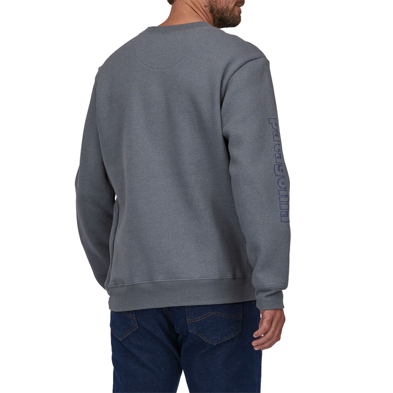 Men's 73 Skyline Uprisal Crew Sweatshirt, Patagonia Men's 73 Skyline Uprisal Crew Sweatshirt PLGY-Plume Grey Alt View Model Back