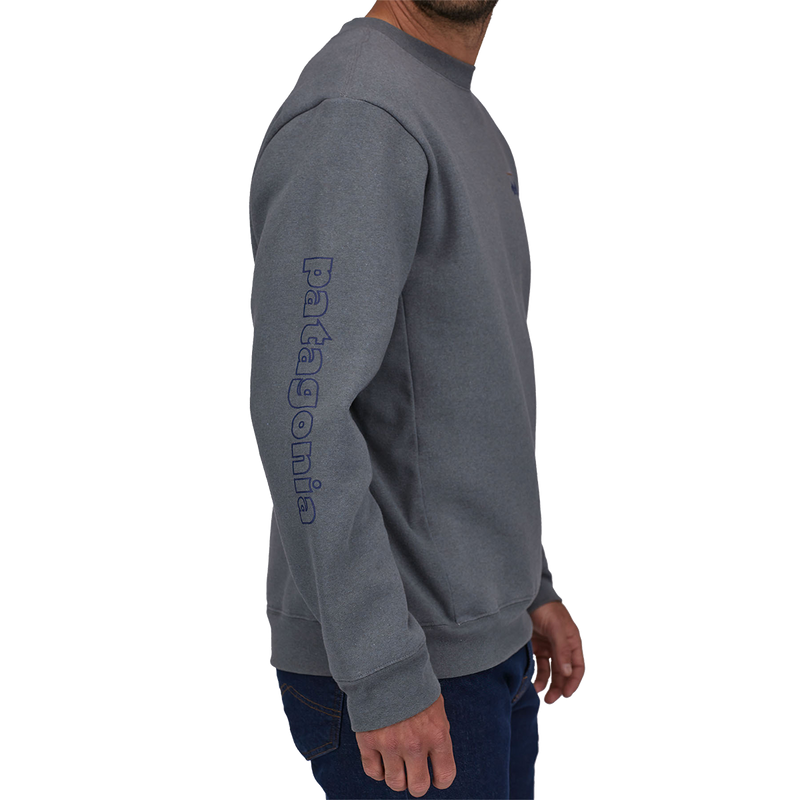 Men's 73 Skyline Uprisal Crew Sweatshirt, Patagonia Men's 73 Skyline Uprisal Crew Sweatshirt PLGY-Plume Grey Alt View Side