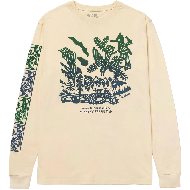 Yosemite Woodcut Long Sleeve Tee, Featured Image