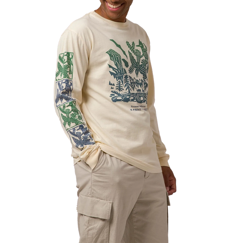 Yosemite Woodcut Long Sleeve Tee, Parks Project Yosemite Woodcut Long Sleeve Tee Natural side