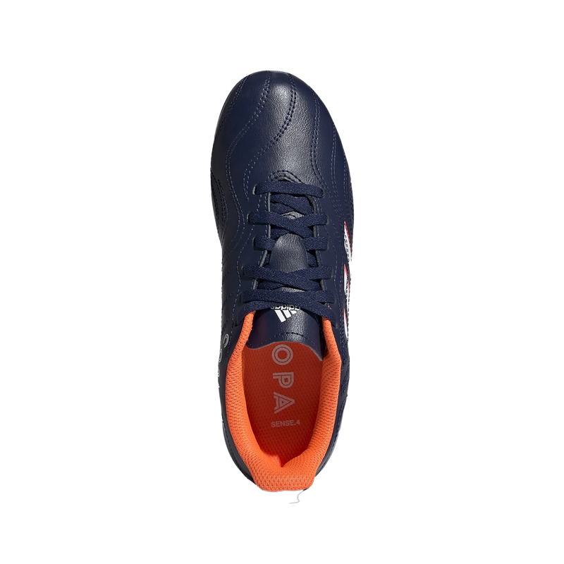 Youth Copa Sense.4 FxG, Adidas Youth Copa Sense.4 FxG Navy/Blue Rush Alt View Top