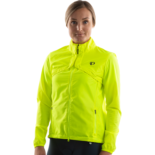 Women's Quest Barrier Convertible Jacket, Pearl Izumi Women's Quest Barrier Convertible Jacket 6VX-Screaming Yellow/Turbulence
