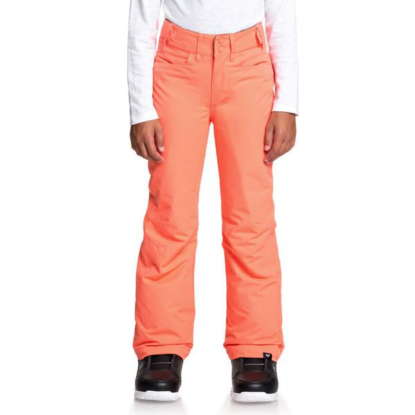 Roxy Girls' Backyard Snow Pants MJL0-Living Coral
