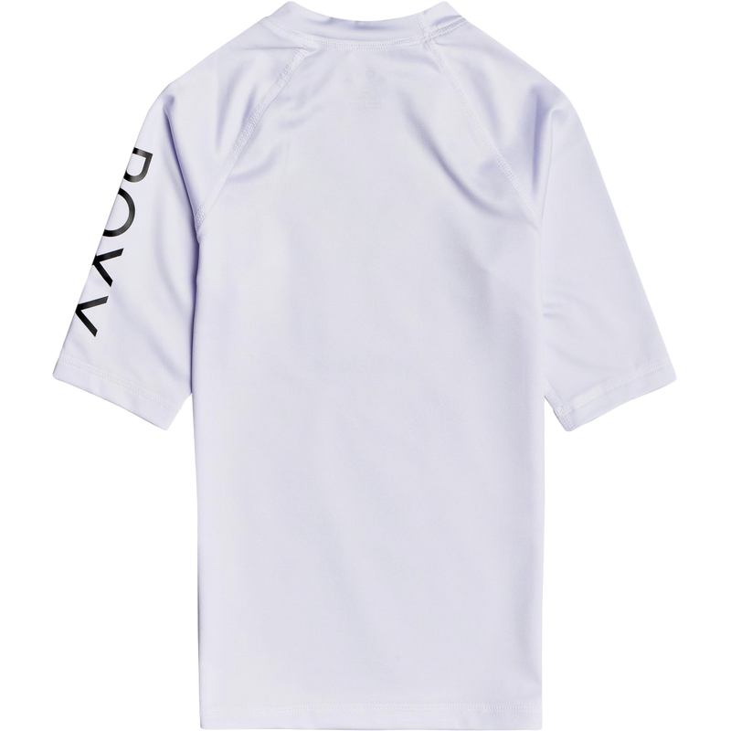 Youth Whole Hearted Short Sleeve Rashguard, Roxy Girls' Whole Hearted Short Sleeve Rashguard WBB1-White