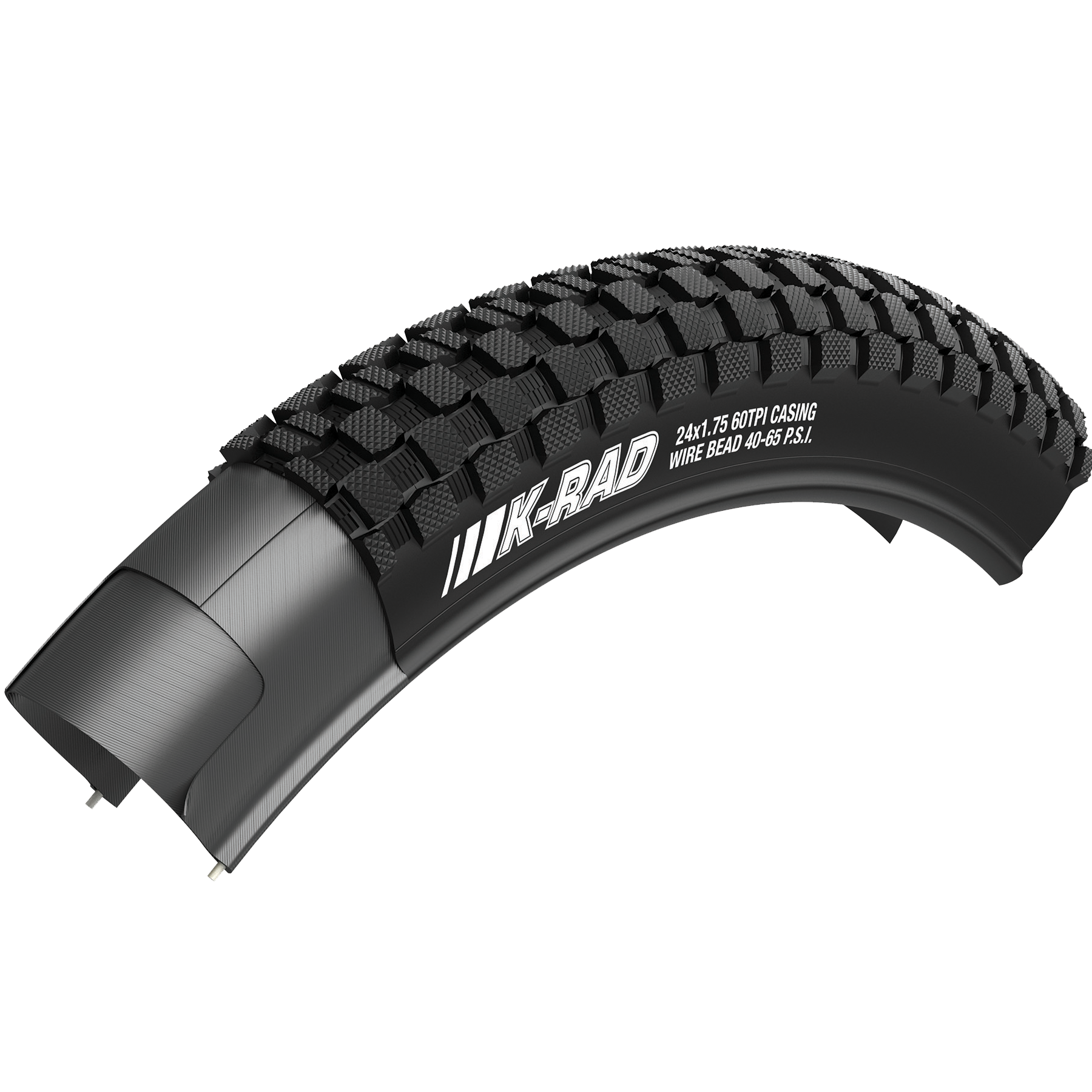 K-Rad Tire Black Steel 24 x 1.95 alternate view