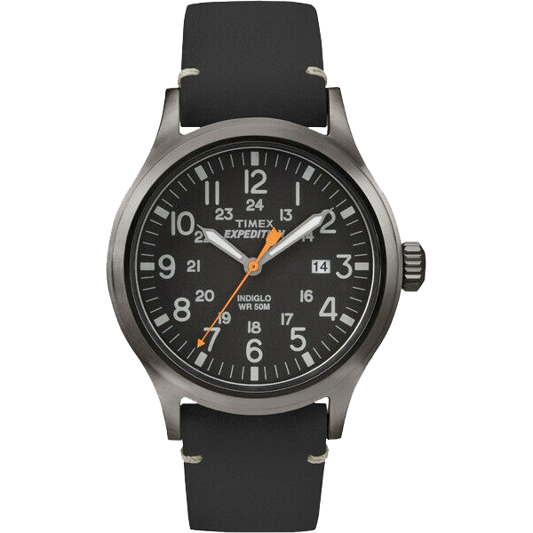 Timex Corporation Expedition Scout Black Leather