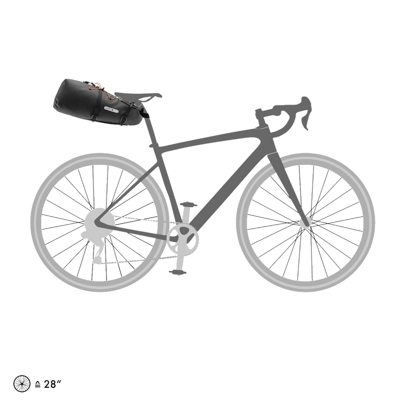 Seat Pack QR 13L Black, Ortlieb Seat Pack QR 13L Black Black Alt View On Bike Model